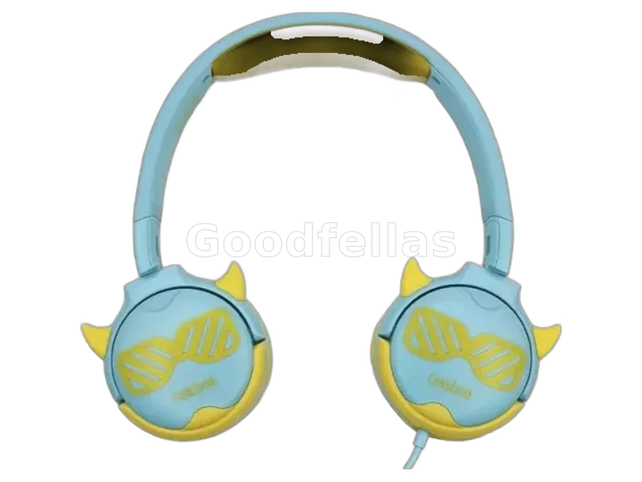 Celebrat A25 Foldable Over-Ear Stereo Kids Wired Headphones – Yellow/Red