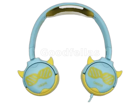 Celebrat A25 Foldable Over-Ear Stereo Kids Wired Headphones – Yellow/Red