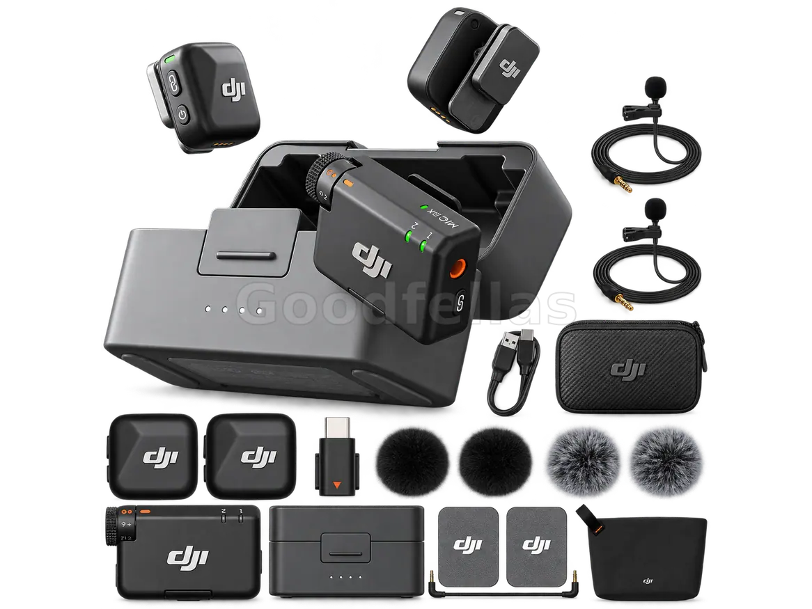 DJI Mic Mini 2 Wireless Microphone Kit (2 TX + 1 RX + Charging Case)