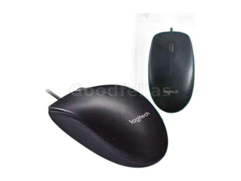 Logitech M90 USB Corded Optical Mouse – Black