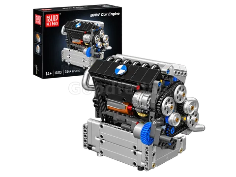 Motorized S55 Inline-6 Engine Building Set | Mechanical Sports Car Motor Model Kit