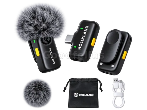 Hollyland LARK A2 Duo Wireless Lavalier Microphone Kit with Charging Case - Space Gray