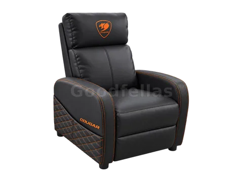COUGAR Black/Orange Gaming Recliner Sofa