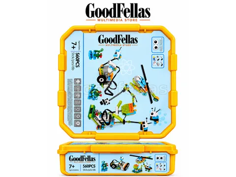 Goodfellas Robotics 560 PCS Educational Robotics Building Kit – Yellow Storage Case – Age 7+