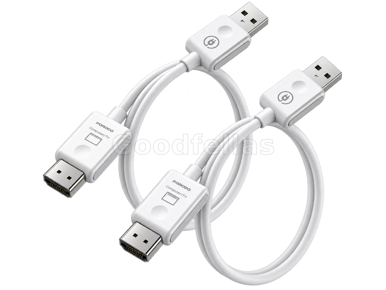 Porodo Skyport Wireless HDMI Transmitter & Receiver 1080p 30m - White