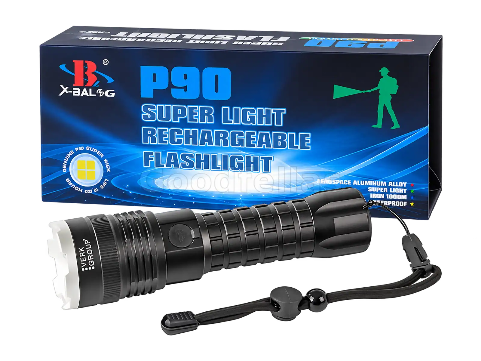 X-BALOG P90 Super Light Rechargeable LED Flashlight