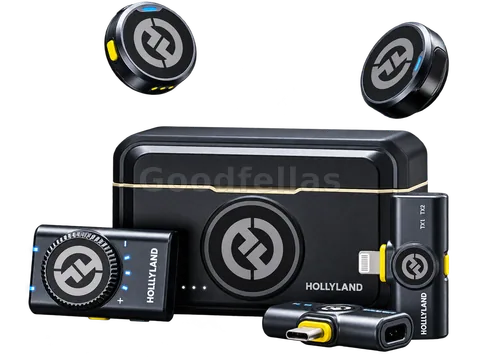 Hollyland LARK M2 Combo Wireless Lavalier Microphone Kit (2 TX, Camera, USB-C & Lightning Receivers) - Shine Charcoal