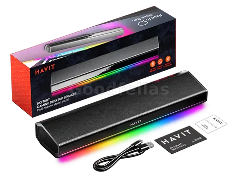 HAVIT SK770BT RGB Bluetooth Gaming Desktop Soundbar 10W - Black