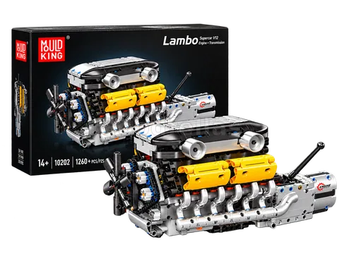 Motorised Lambo V12 Engine & Gearbox Building Set-10202