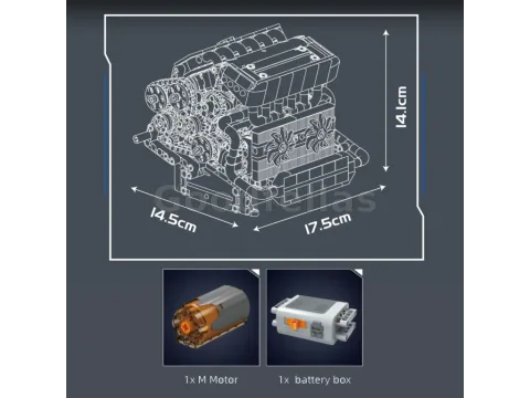 Motorized S55 Inline-6 Engine Building Set | Mechanical Sports Car Motor Model Kit