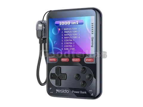 Yesido YP87 10,000mAh 20W 2-in-1 Retro Game Console Power Bank – Black