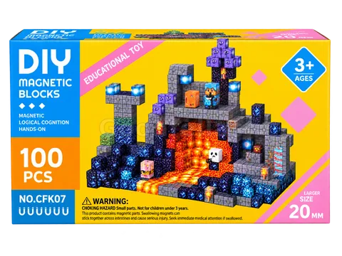 Xinqiyuan CFK07 DIY Magnetic Blocks 100-Piece Set
