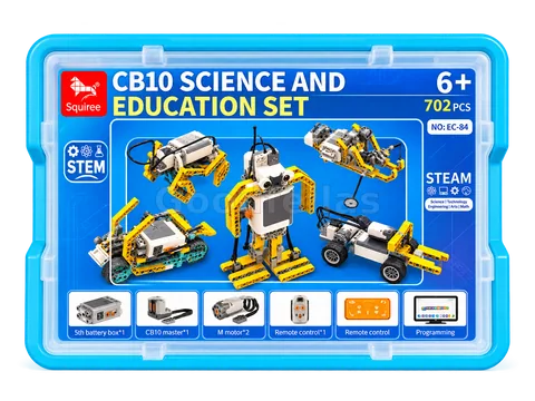 Squtee CB10 Science & Education Set – 50-in-1, 702 pcs STEM Programming Robotics Kit
