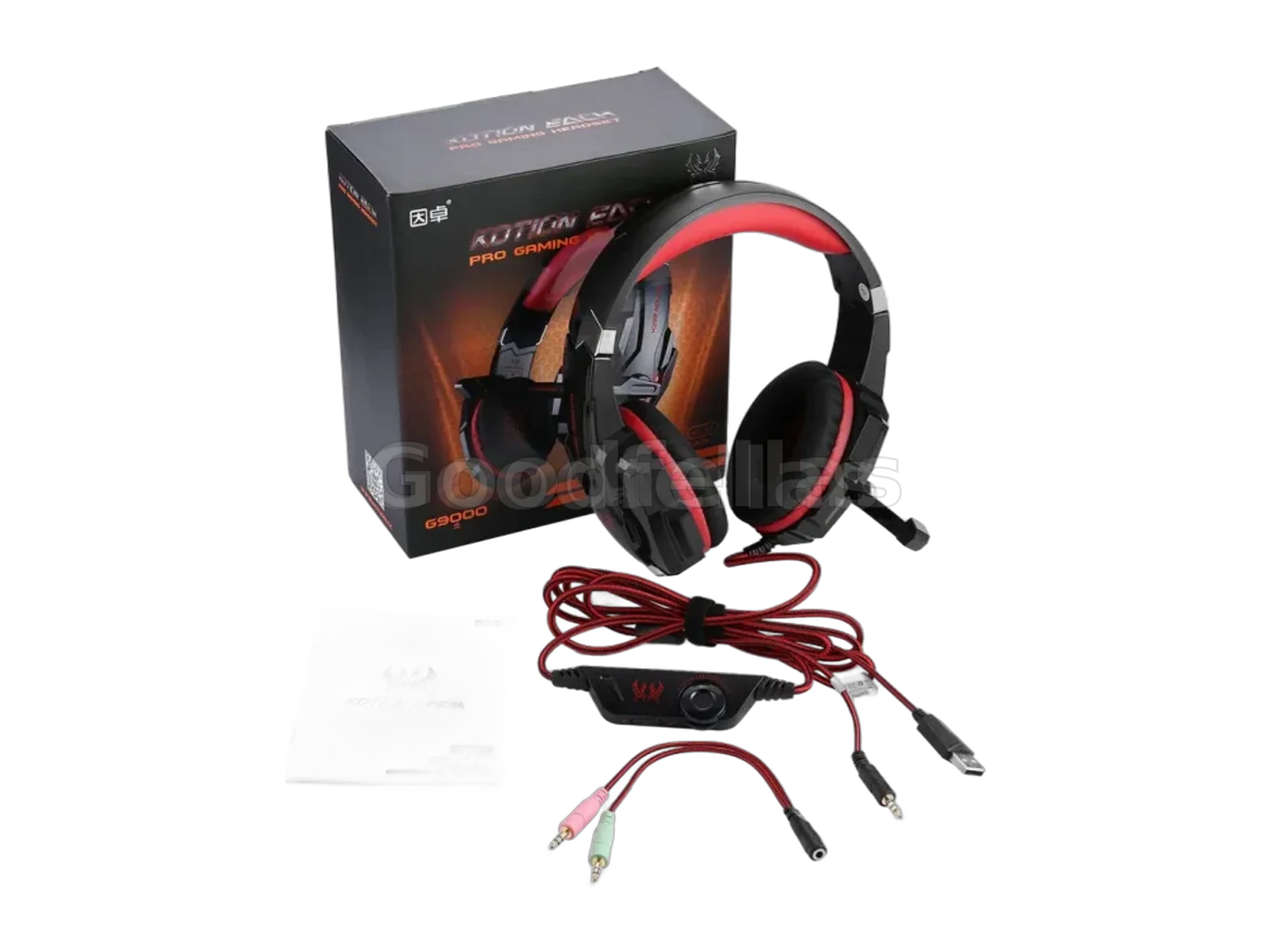 G9000 - Wired Gaming Headset - Black/Red