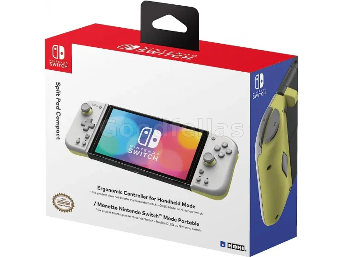 Nintendo Switch Split Pad Compact - NSW-373U - Light Gray & Yellow