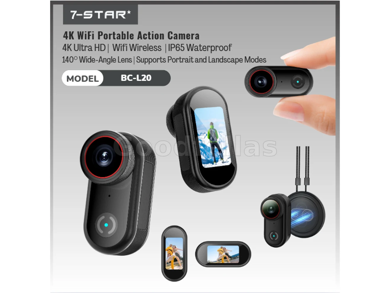 L20 — 4K HD WiFi Thumb Action Camera
