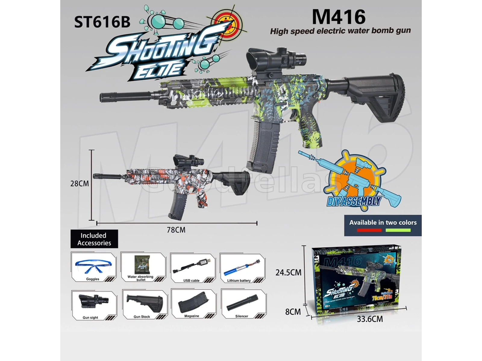 Shooting Elite M416 Electric Water Bomb Gun