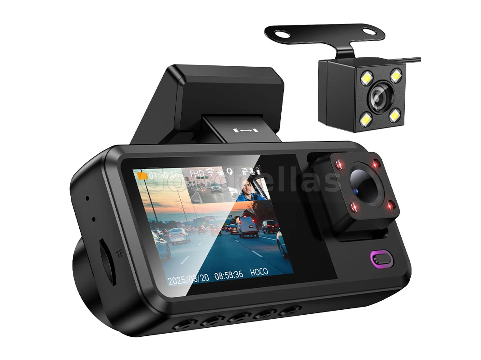 Hoco DV15 Tri-Channel Driving Recorder
