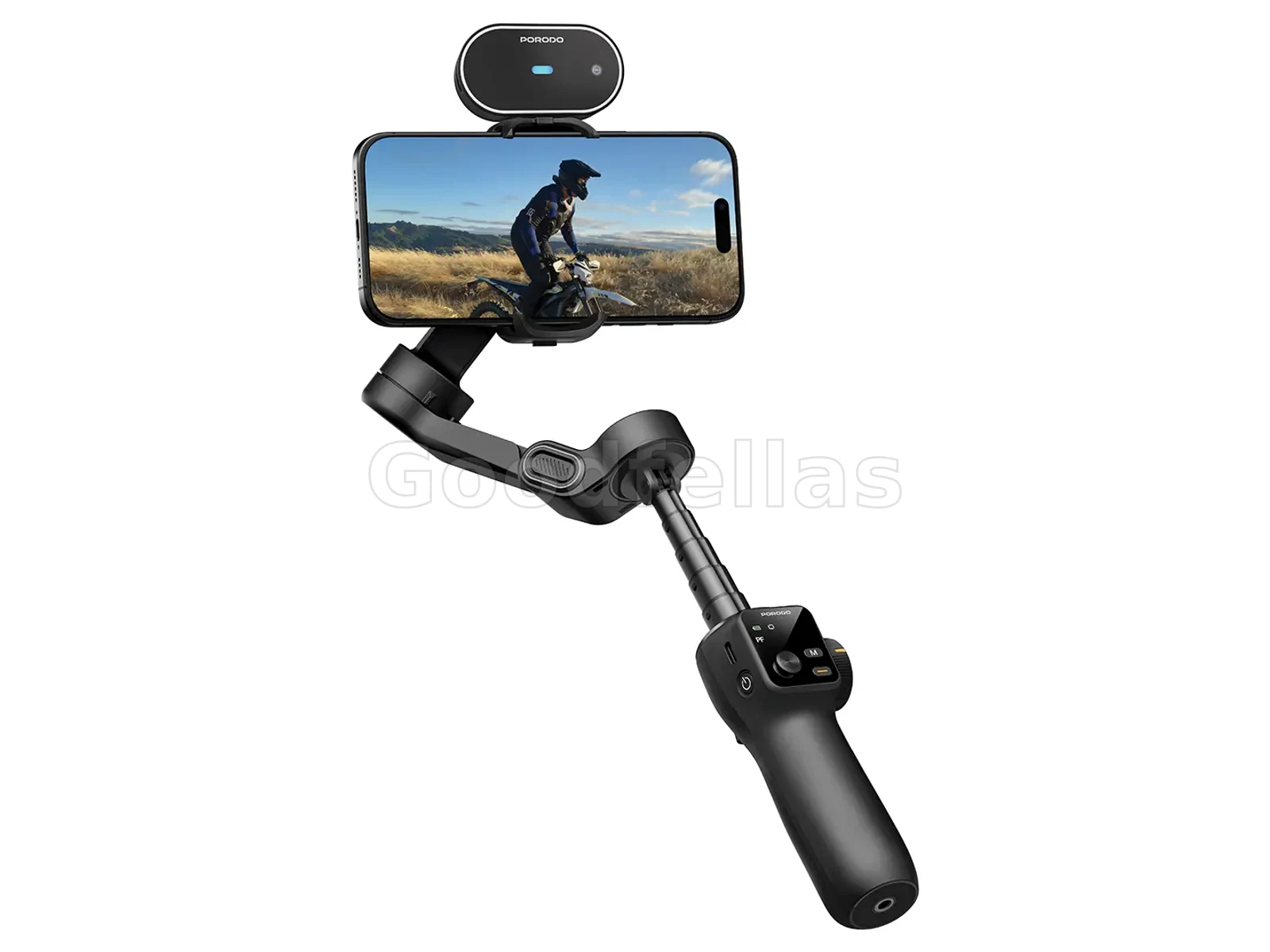 Porodo Velocam 3-Axis Gimbal Stabilizer – Black