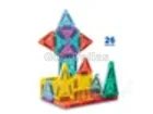 Mini Colorful Transparent Magnetic Tile Set — 26 Pieces