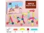 Magnetic Sticks Building Blocks Set — 36 Pieces