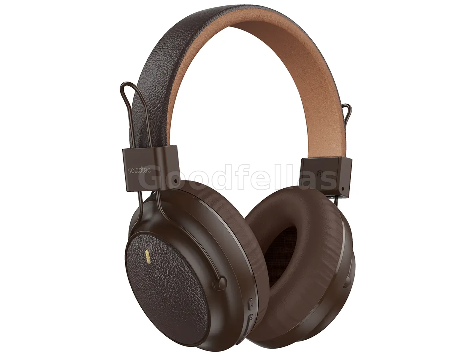 Porodo Soundtec Leather-Finish Wireless Stereo Headphone