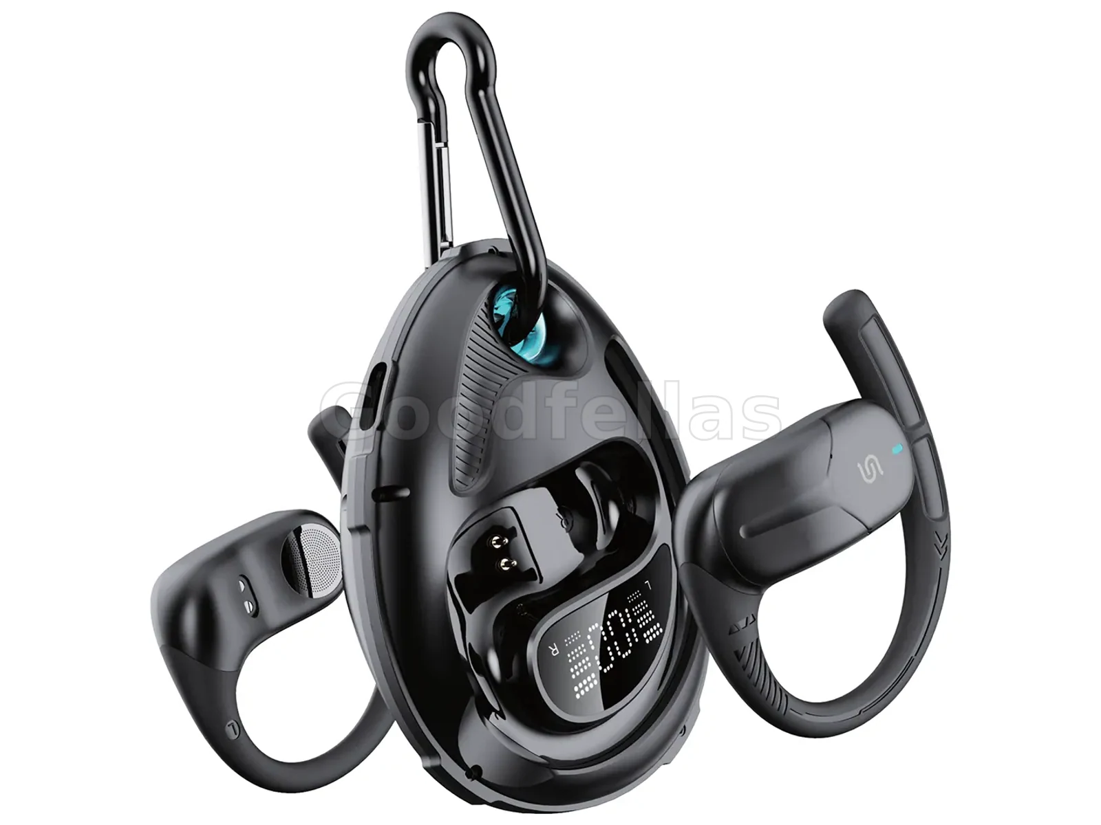 Porodo Soundtec Octopus Open-Ear Wireless Earbuds - Black