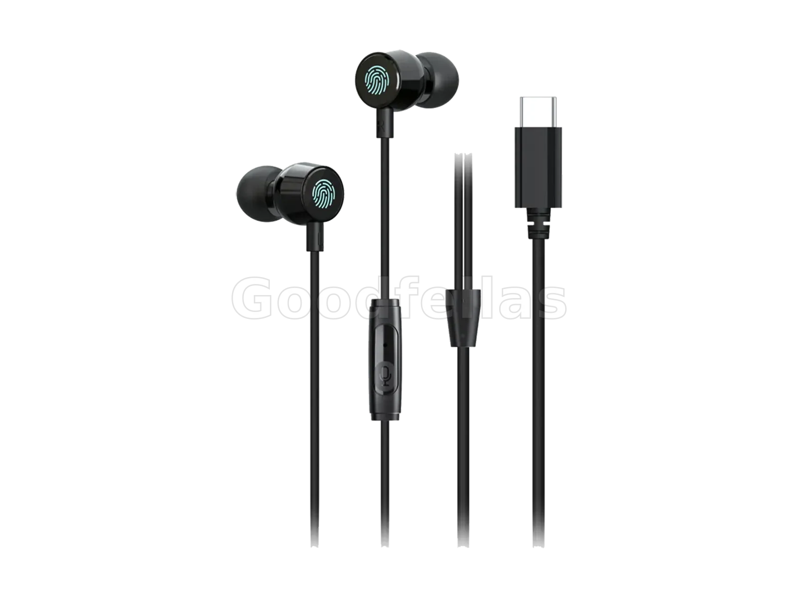 Porodo Soundtec Touch Controls Earphone - Black