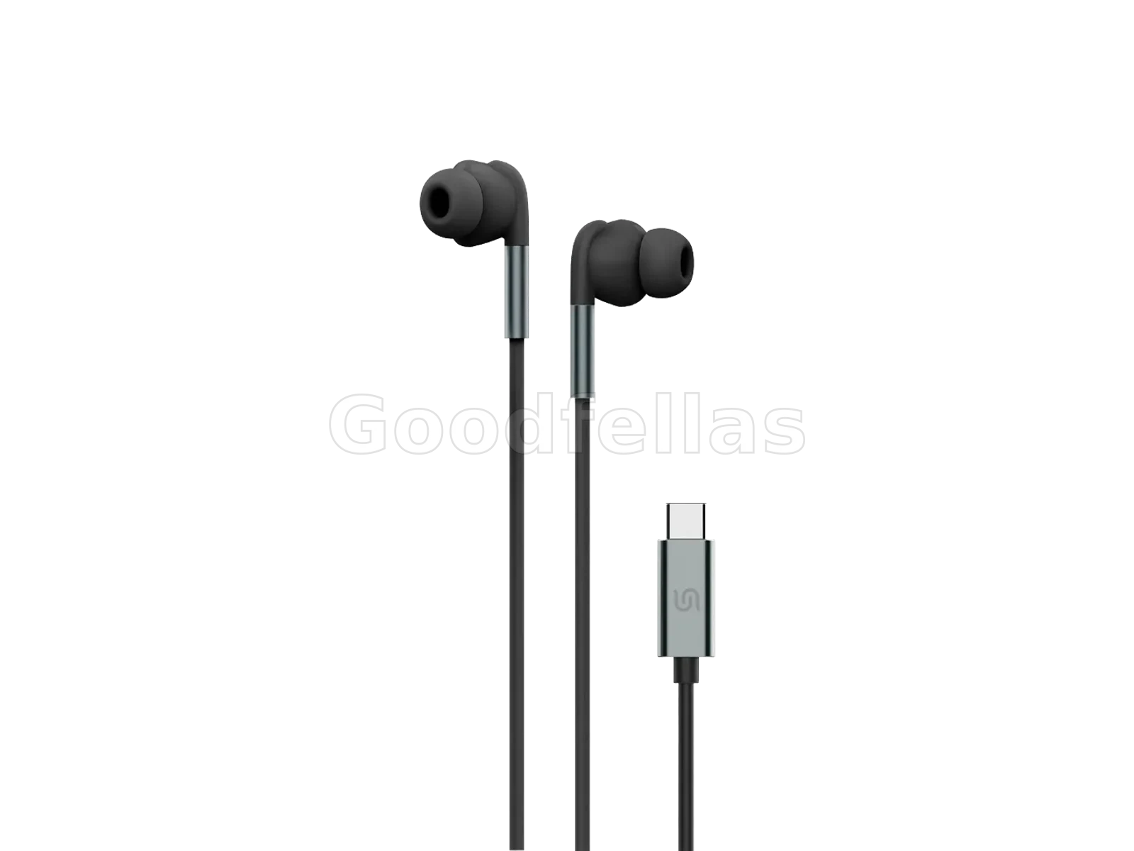 Porodo Soundtec Stereo Earphones Type-C Connector - Black