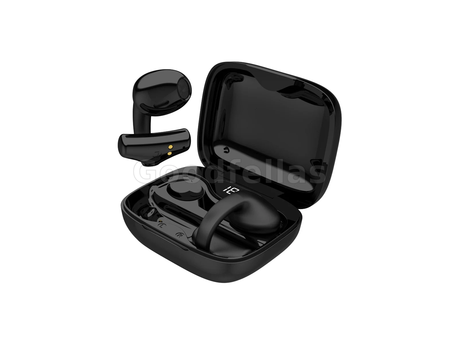 Porodo Soundtec Snap Clip-On Wireless Earbuds - Black