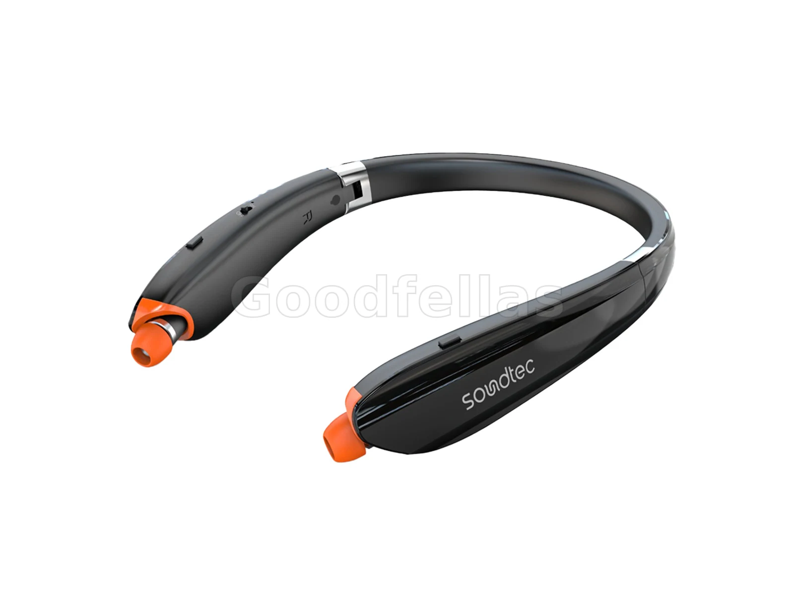 Porodo Soundtec Echo Flex Retractable ENC Neckband - Black