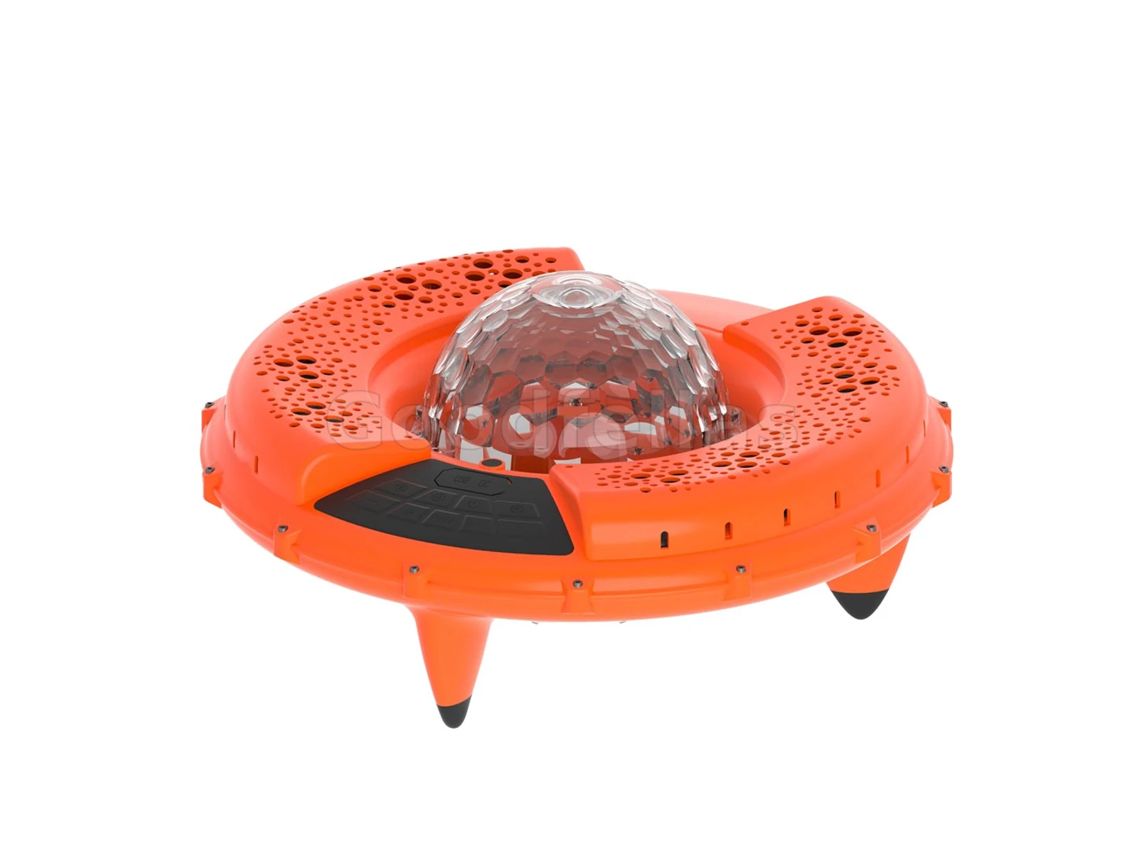 Porodo Soundtec Disco LED Light Floating Waterproof Speaker - Orange