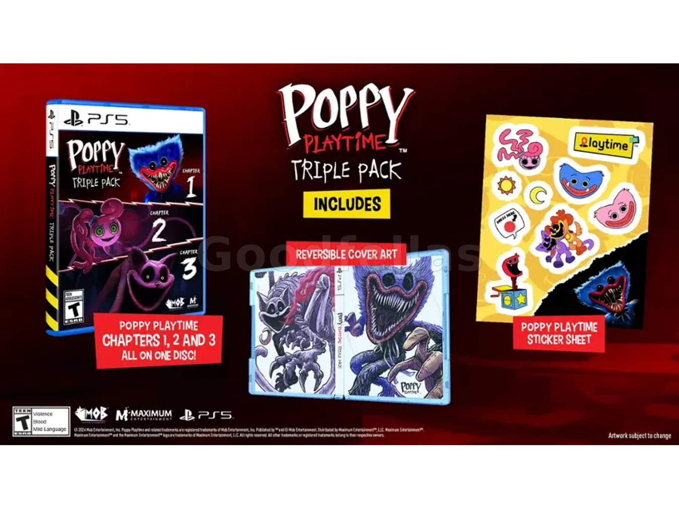 Poppy Playtime Triple Pack – PlayStation 5 – Chapters 1–3 – Physical Compilation
