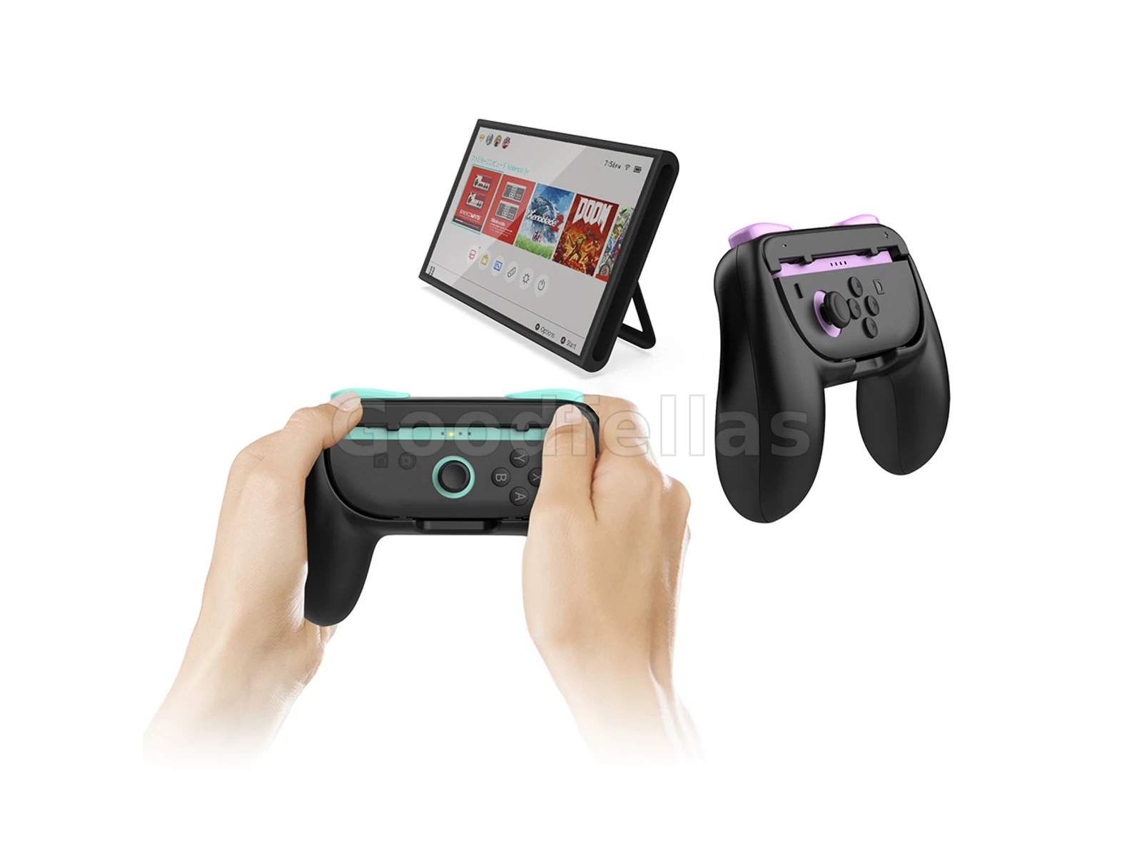 Nintendo Switch / Switch 2 Controller Grip - TNS-3162S - Purple/Green