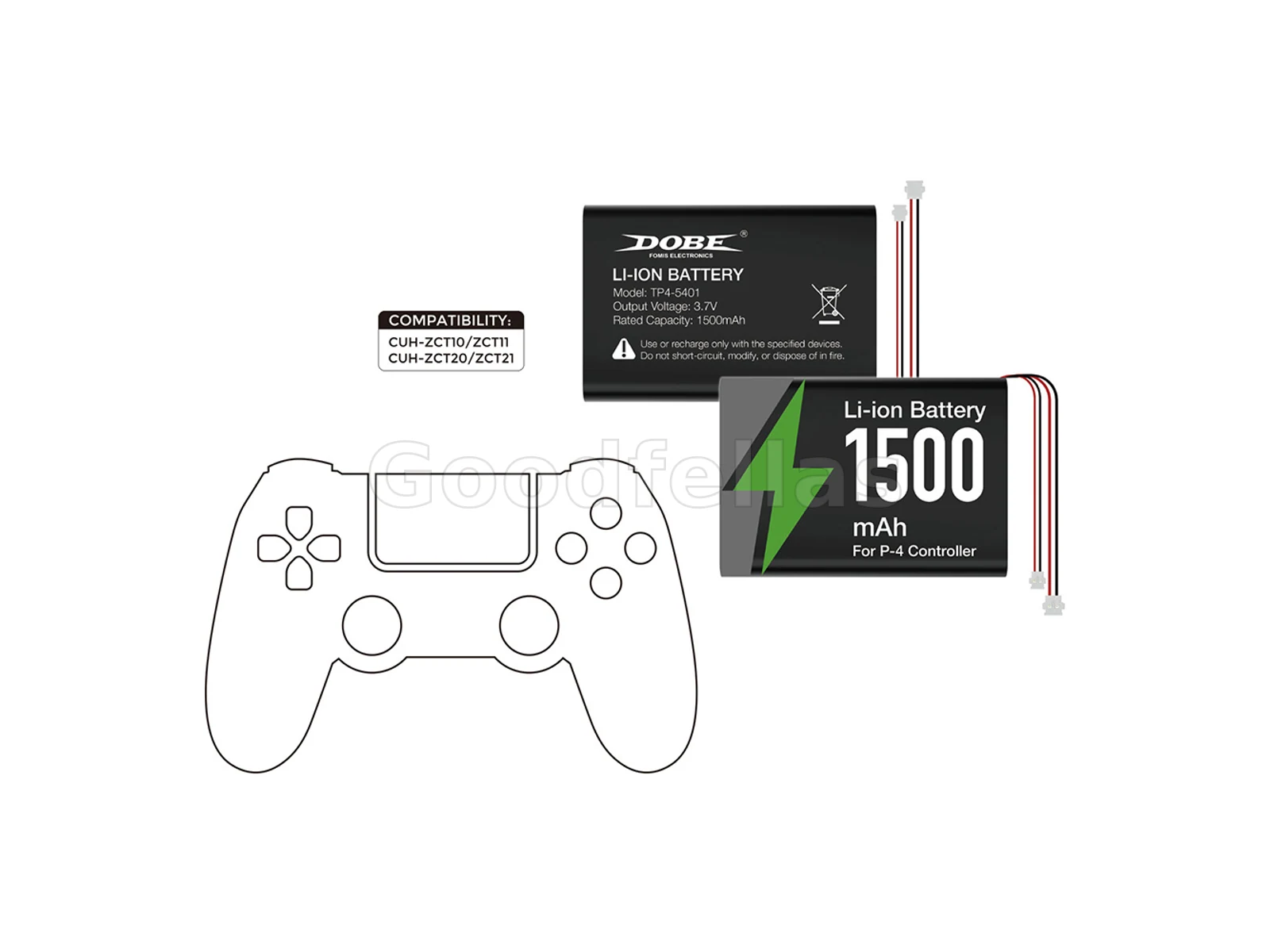 PlayStation 4 Controller Replacement Battery Pack - TP4-5401