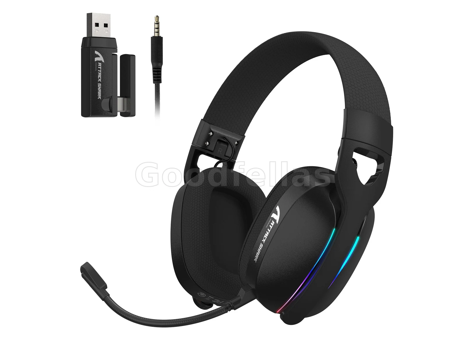 ATTACK SHARK L90 Foldable RGB Ultra-Light Tri-Mode Gaming Headset