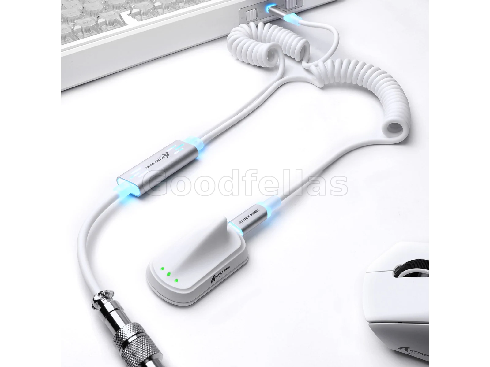 ATTACK SHARK C08 2-in-1 Custom Aviation Cable for 8kHz Magnetic Keyboards
