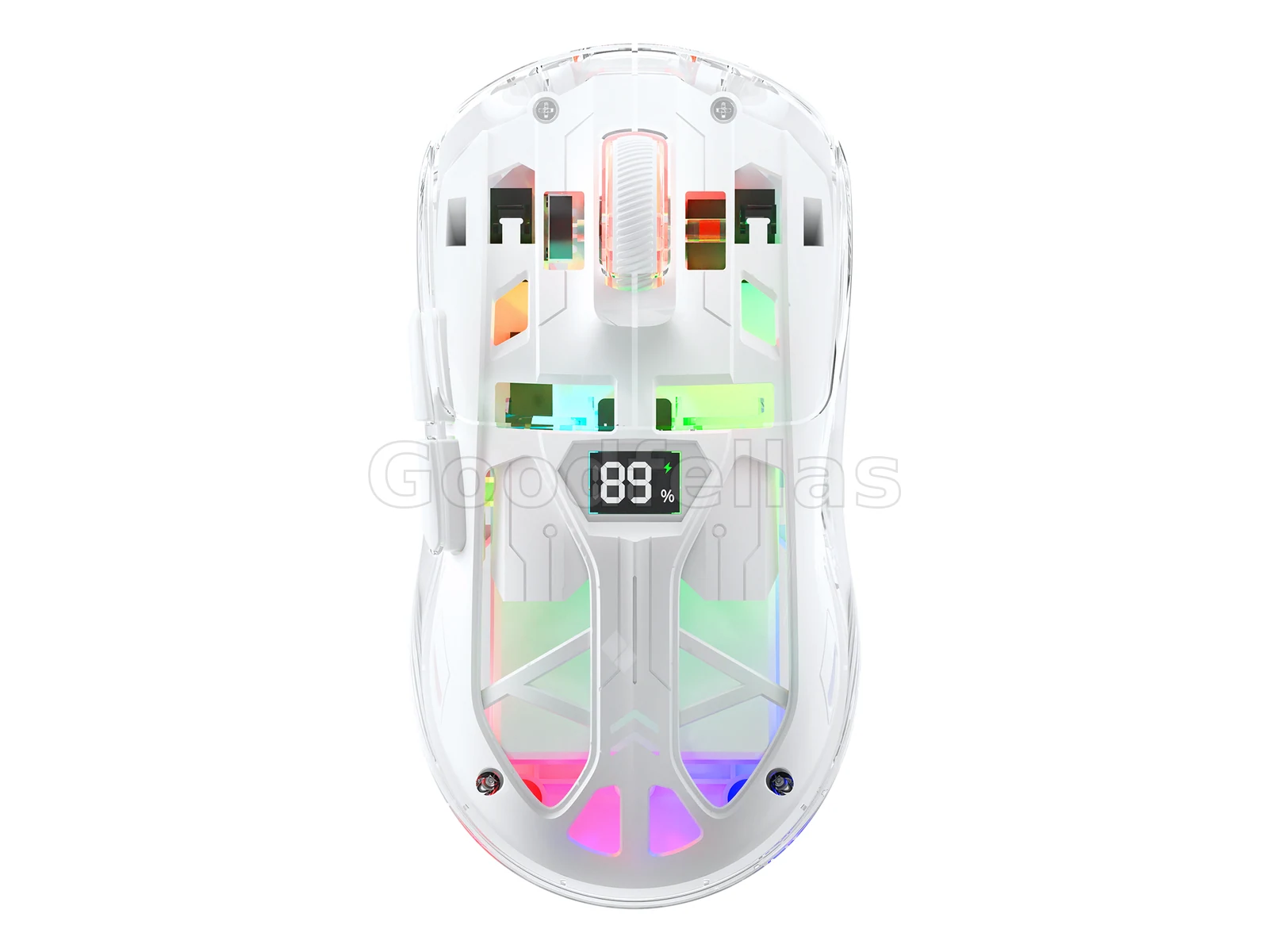 ATTACK SHARK A2 Transparent RGB Wireless Mouse with Battery Level Display