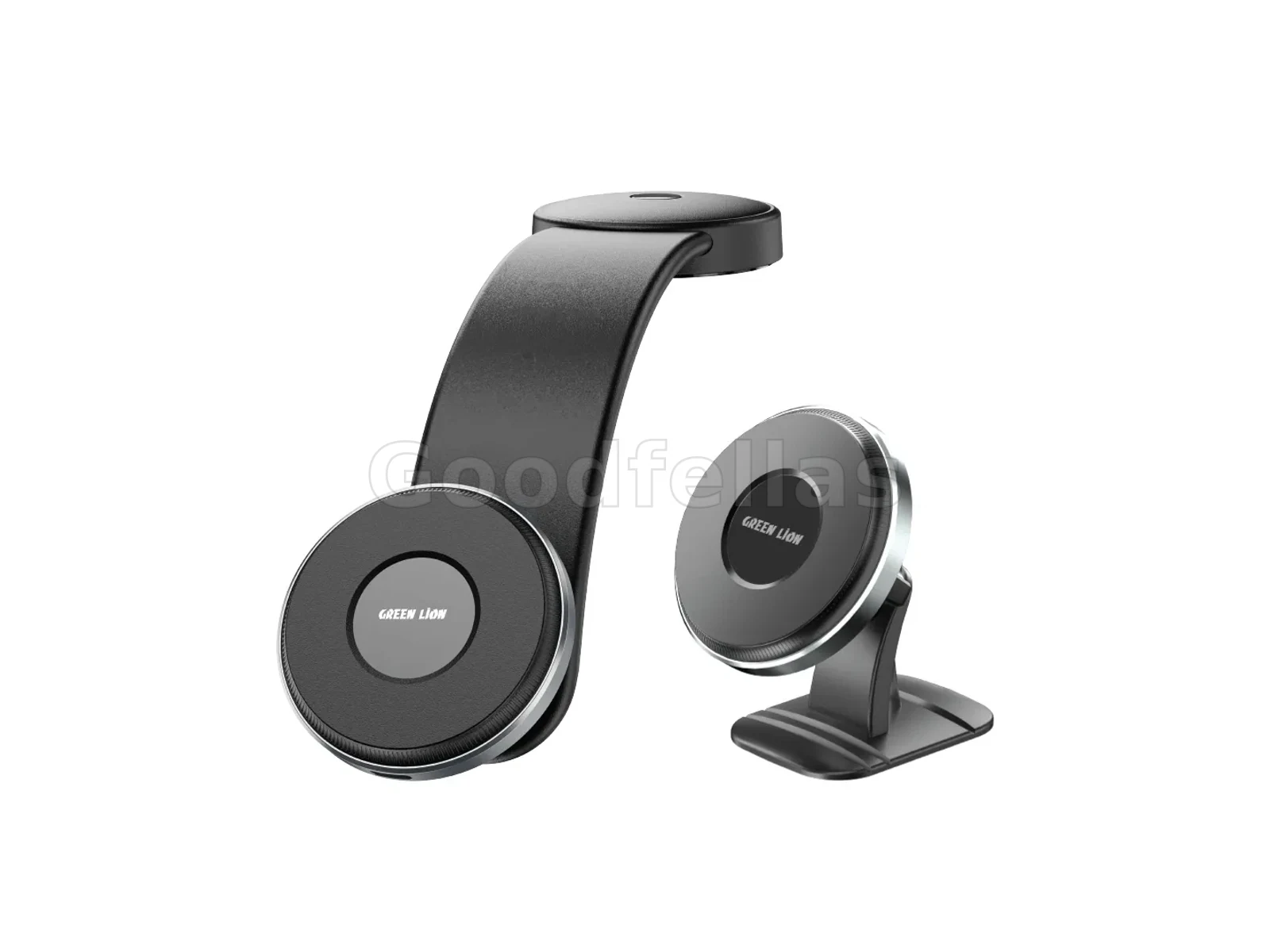 Green Lion 2 in 1 Magflex Wireless Car Charger - Black