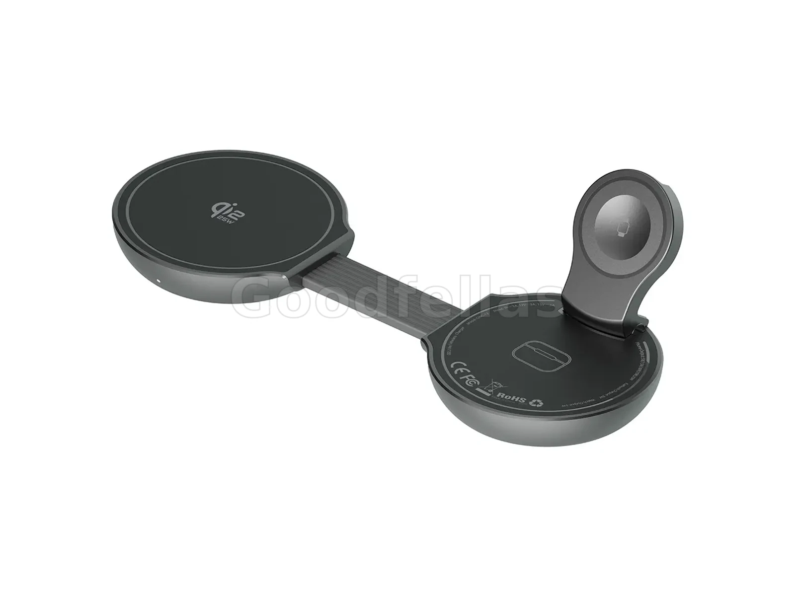 Green Lion Qi2.2 Tri-Charge Wireless Charger - Gray