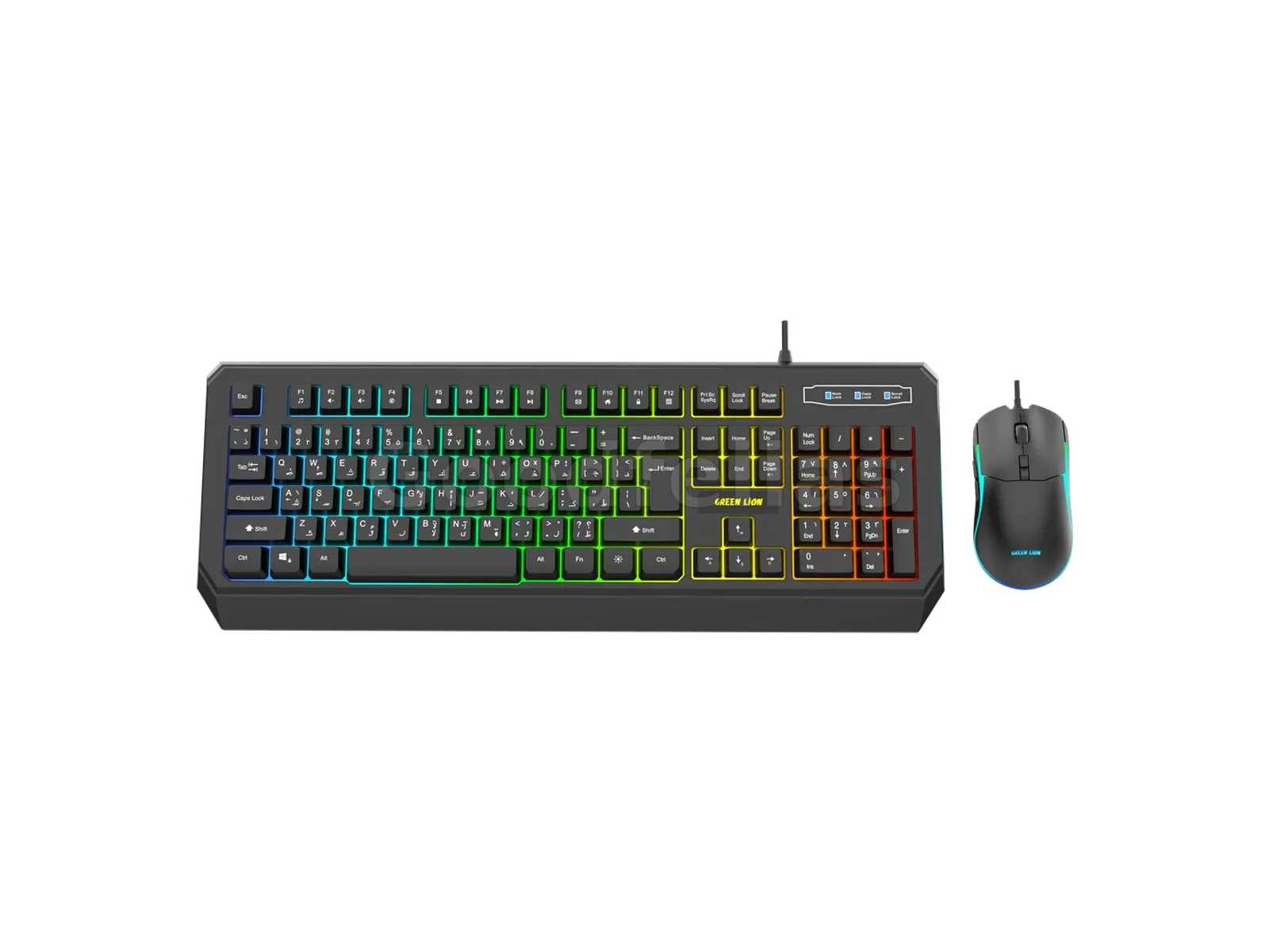 Green Lion GKM-65 Gaming Mouse & Keyboard Combo - Black