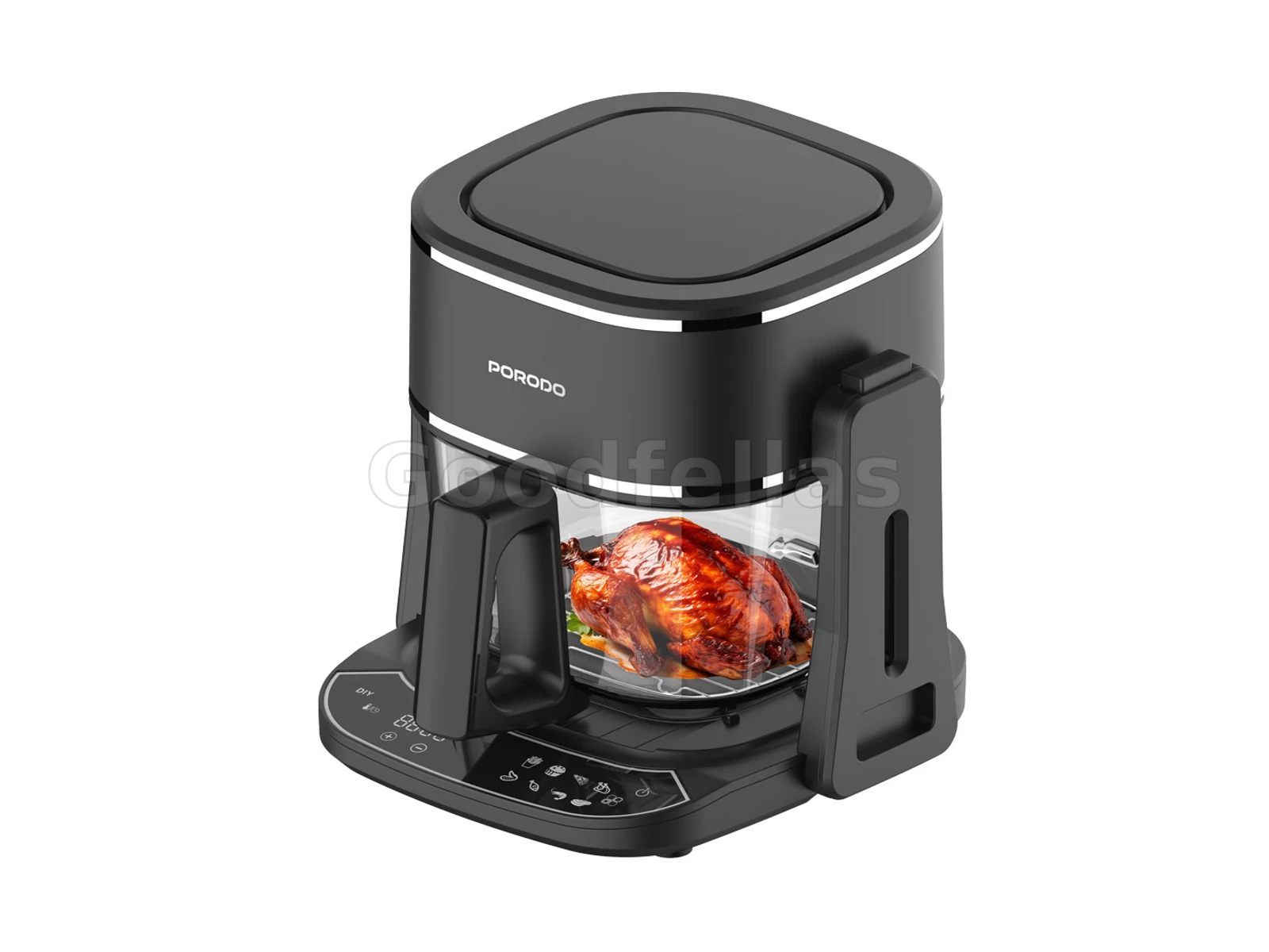 Porodo Lifestyle Dual Design Air Fryer & Grill - Black