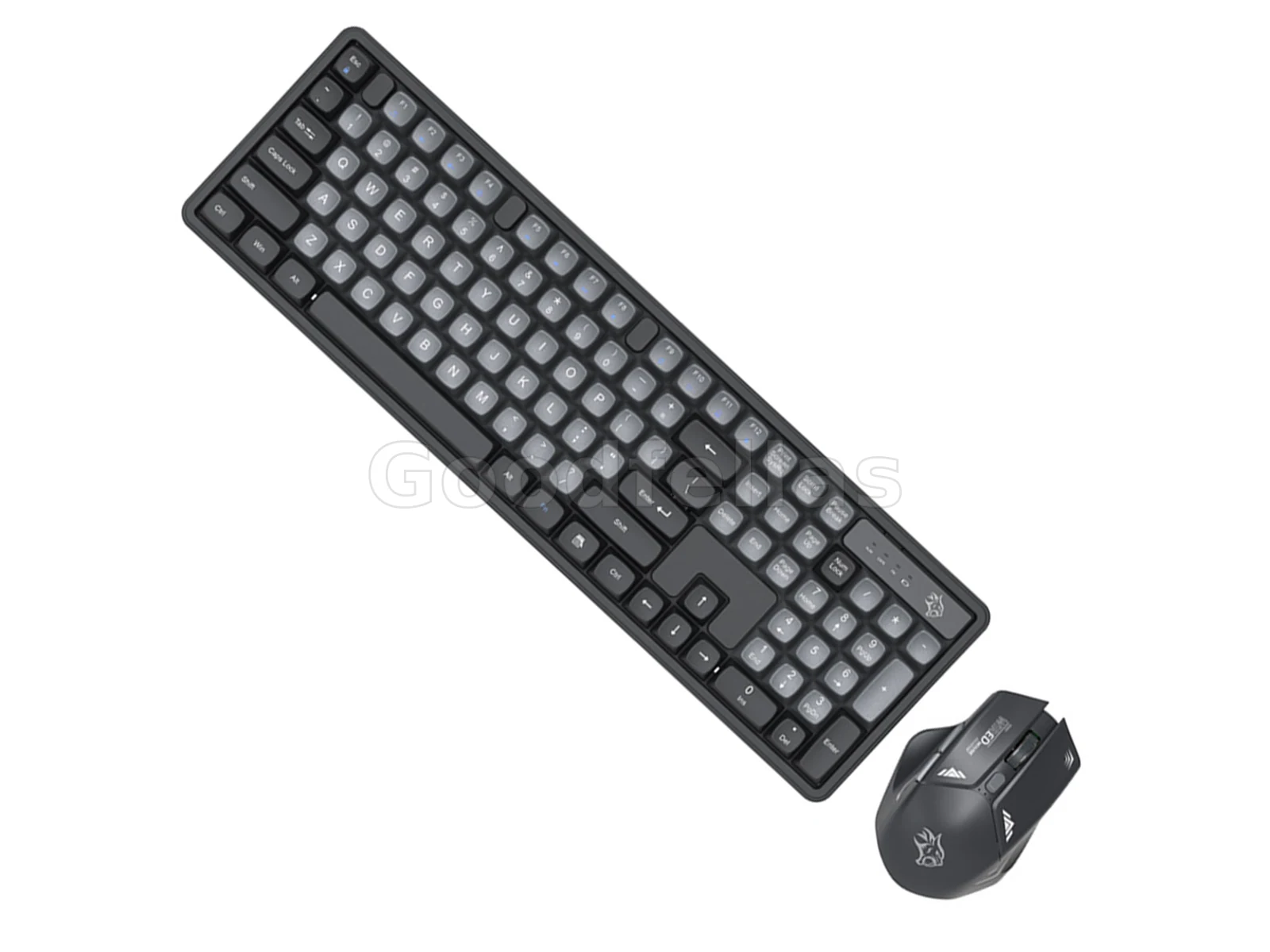Porodo Gaming Wireless Keyboard Mouse Set 2.4GHz 1600 DPI