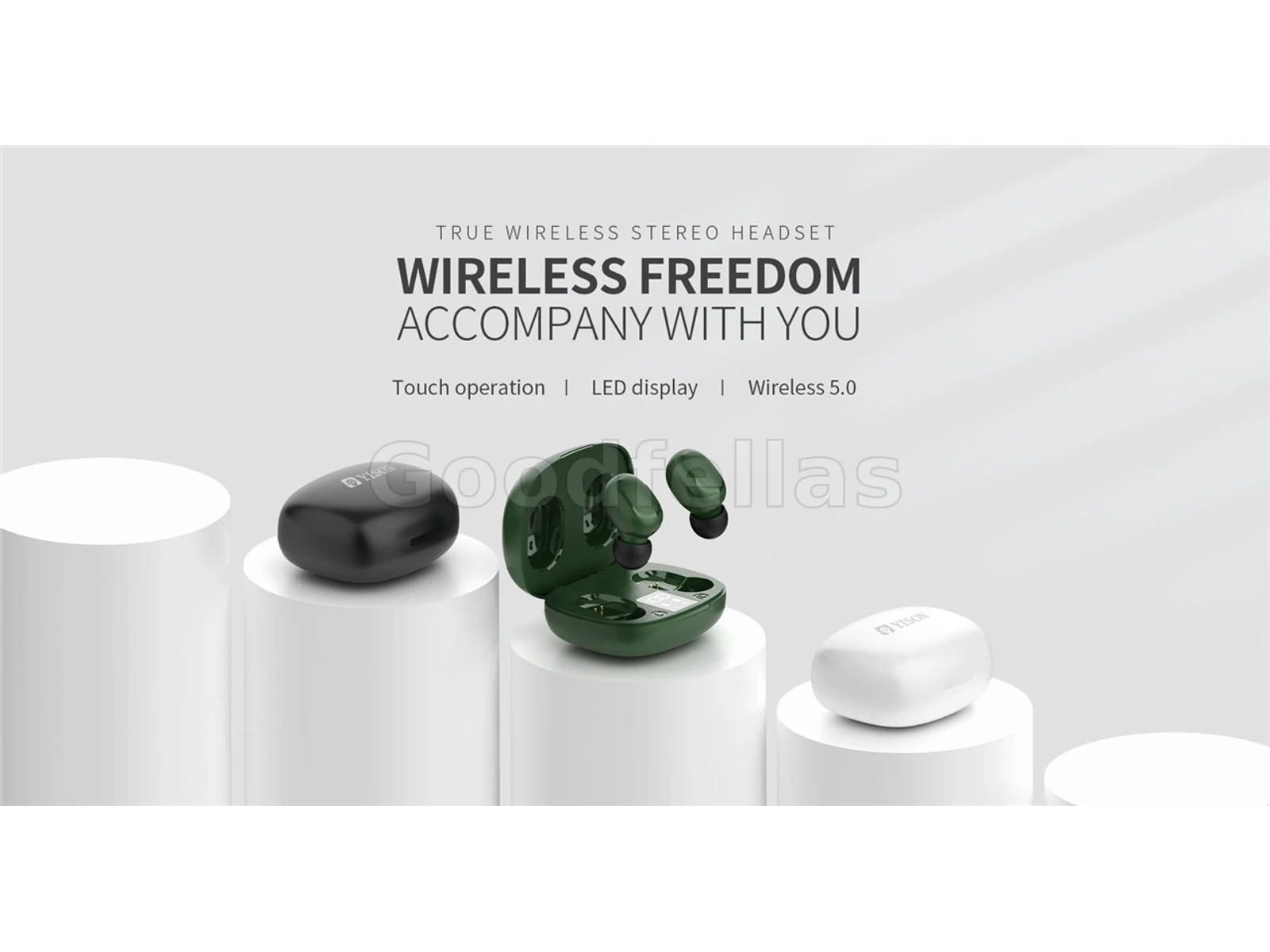 YISON T4 Bluetooth 5.0 TWS Earbuds with Digital Display