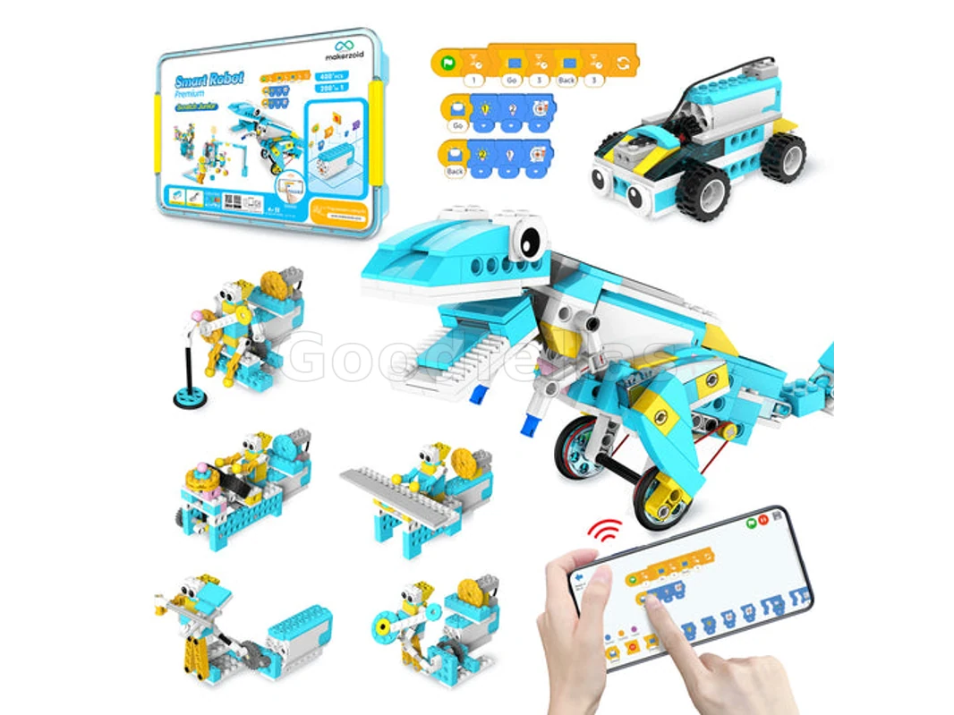 Makerzoid Smart Robot Premium Scratch Junior – 400+ PCS – 200+ in 1 Programmable STEAM Robotics Kit