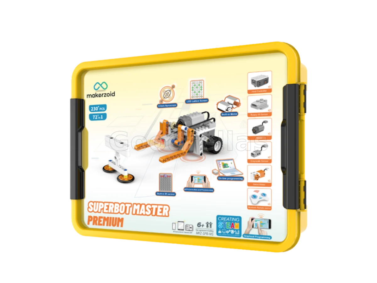 Makerzoid Superbot Master Premium – 72-in-1 Competition Programmable Robotics Kit