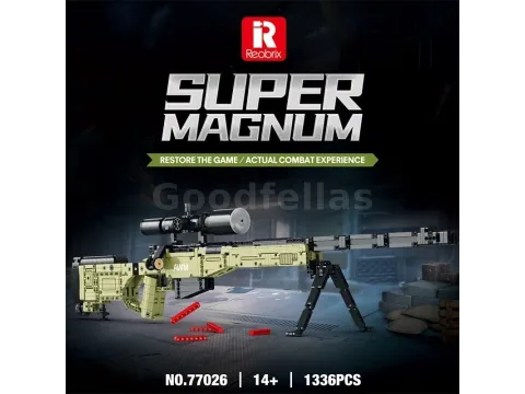 77026 — Super Magnum AWM Block Gun Series Building Set — 1245 PCS