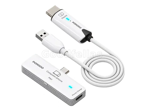 Porodo Portana USB-C to HDMI Wireless Display Adapter 1080p 5.8GHz - White